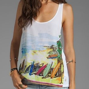Juicy Couture Malibu Pointe racerbach silk tank